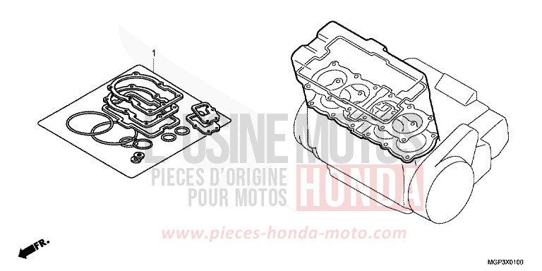 TROUSSE DE JOINT A von CBR1000RR "Fireblade" PEARL SUNBEAM WHITE (NHA66EA) von 2012